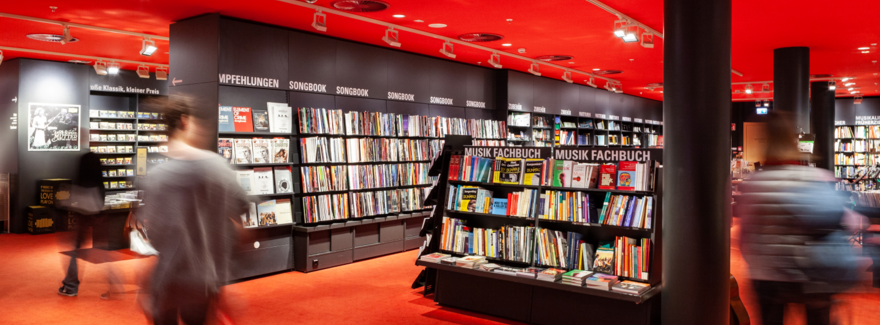 Book department of the KulturKaufhaus in Berlin