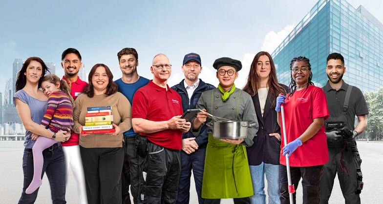 Employees of the various Dussmann Group business units