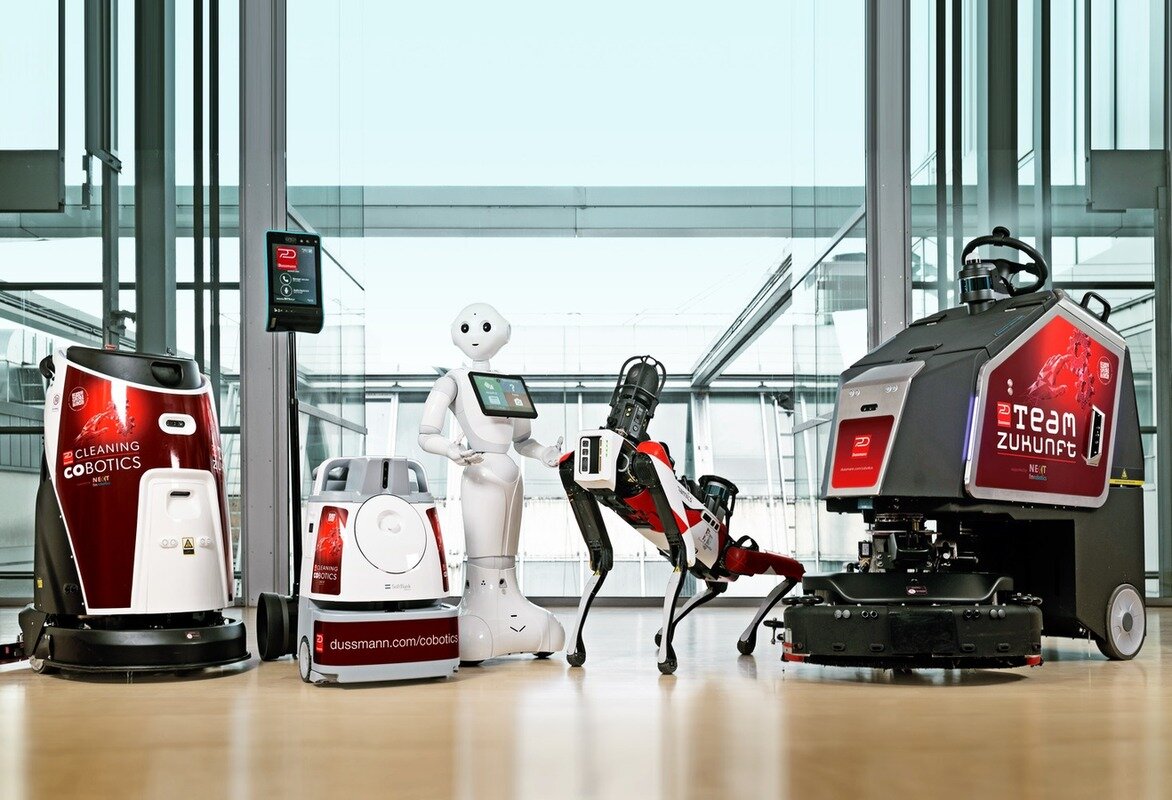 Various robots for various applications at Dussmann 
