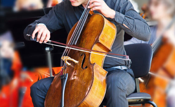 Child plays cello